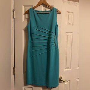 Teal blue Ivanka Trump dress